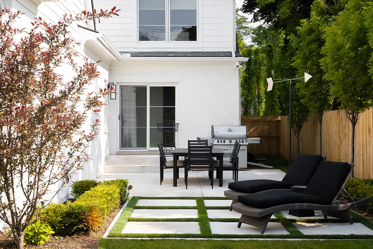 Back patio of Wimbleton house